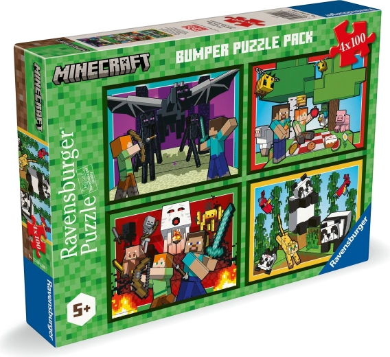 Puzzle Minecraft 4 × 100 elementów