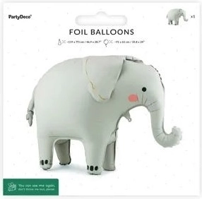 Stojący foliowy balon Słoń 91 × 61 cm