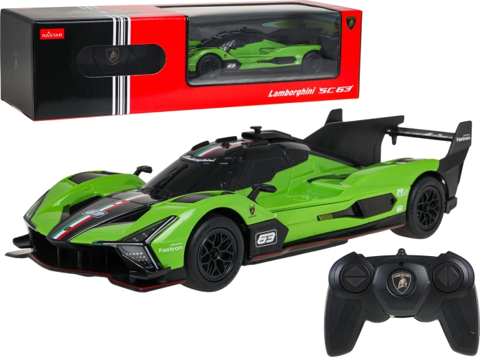 Zdalnie sterowany samochód Lamborghini SC63 LMDh R/C w skali 1:24