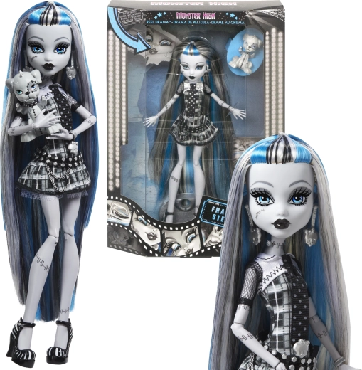 Lalka MONSTER HIGH Frankie Stein Reel Drama 26 cm z akcesoriami