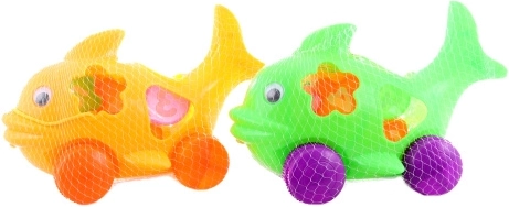 Sorter – rybka na kółkach do ciągnięcia z klockami w kształtach