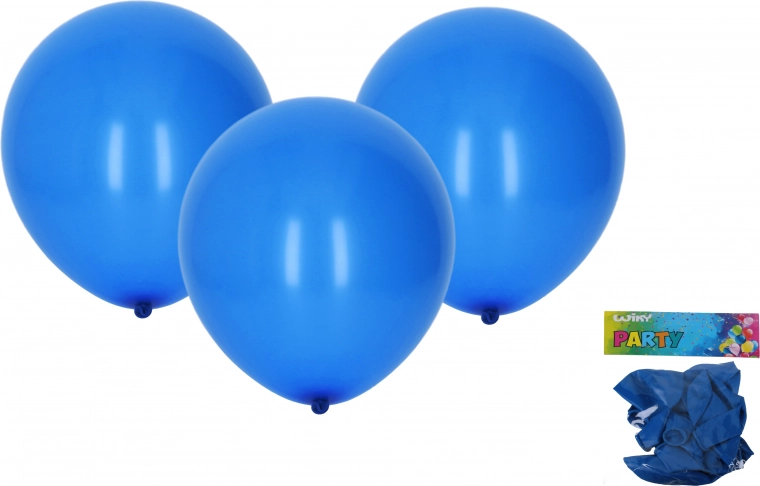 Niebieskie balony do nadmuchiwania 30 cm, zestaw 10 szt.