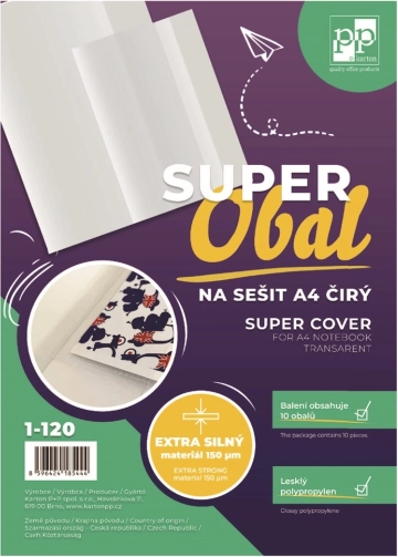 Superobwoluta na zeszyty, przezroczysta A4