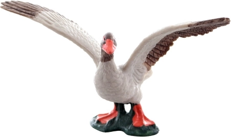 Plastowa figurka gęsi na podstawce
