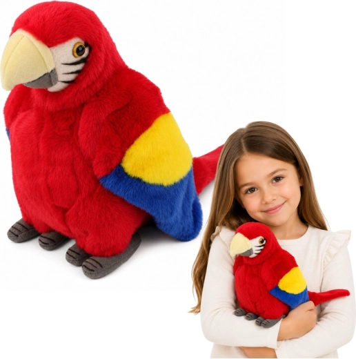 Pluszowa papuga ara czerwona 24 cm