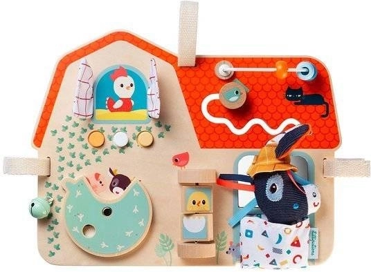 Lilliputiens - drewniana aktywna tablica Farma dla dzieci od 9 miesięcy