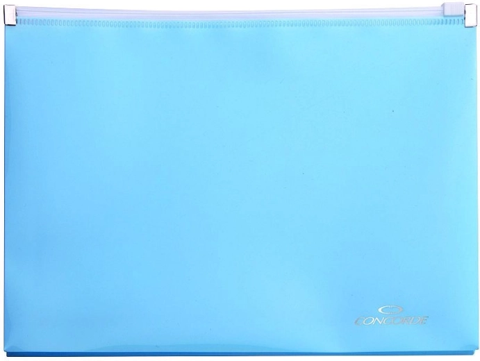 Teczka na dokumenty z zamkiem A4 pastelowo niebieska CONCORDE