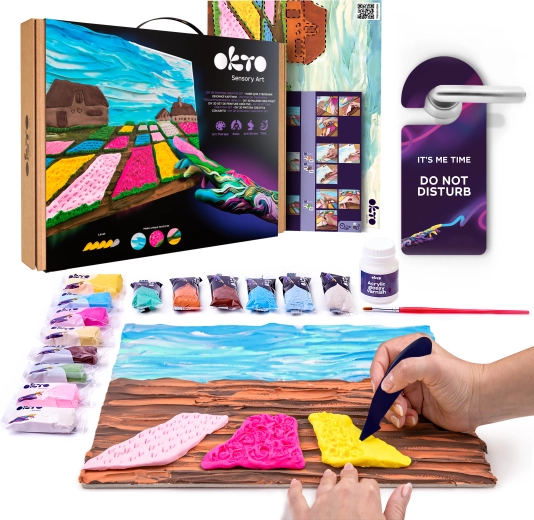 Okto Sensory Art zestaw artystyczny Kwietne ogrody w Holandii 30 × 40 cm