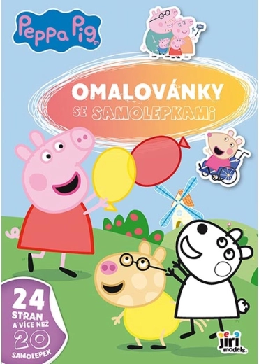 Kolorowanki A4 z naklejkami Świnka Peppa