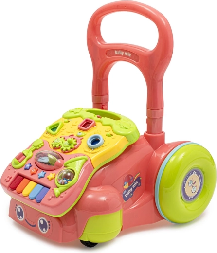 Dziecięcy grający chodzik Baby Mix różowy