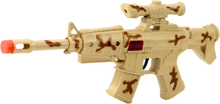 Zabawkowy karabin z dźwiękiem strzału