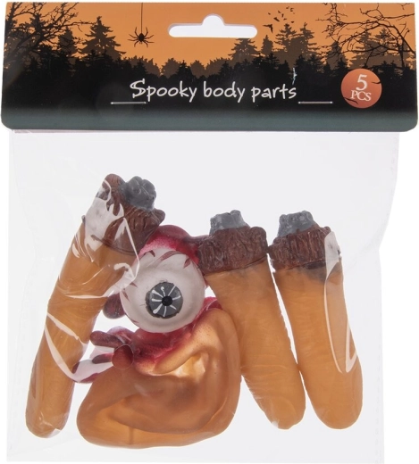 Halloweenowe dekoracje z plastiku (UH), zestaw 5 szt.