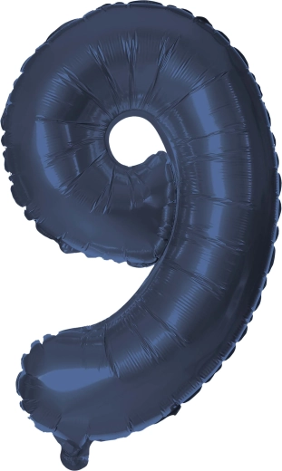 Balon foliowy cyfra 9 30 cm niebieski TORO