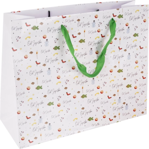 Papierowa torba prezentowa „Od Mikołaja” 32 × 12 × 26 cm