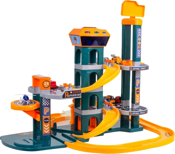 Dwupoziomowe parkowanie i spiralny tor