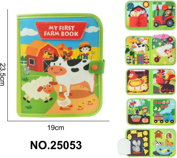Książeczka sensoryczna z filcu dla najmłodszych – farma