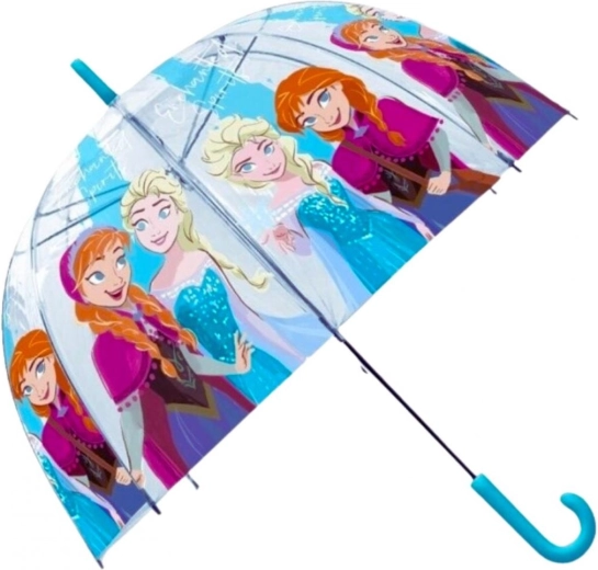 Dziecięcy parasol ręczny Frozen z Anną i Elsą