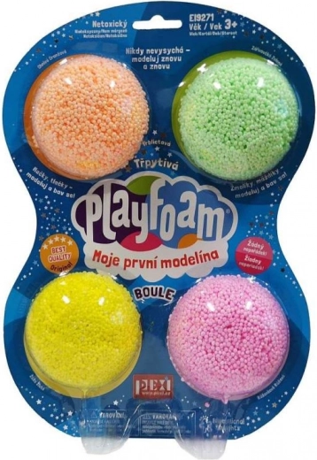 PlayFoam Boule błyszczący zestaw 4 kolorów – niebrudząca ciastolina