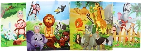 Torebka prezentowa ze zwierzątkami safari