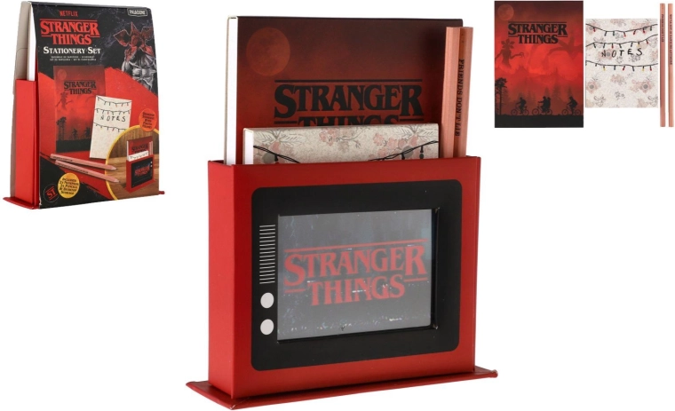 Zestaw piśmienniczy Stranger Things ze stojakiem i notatnikami