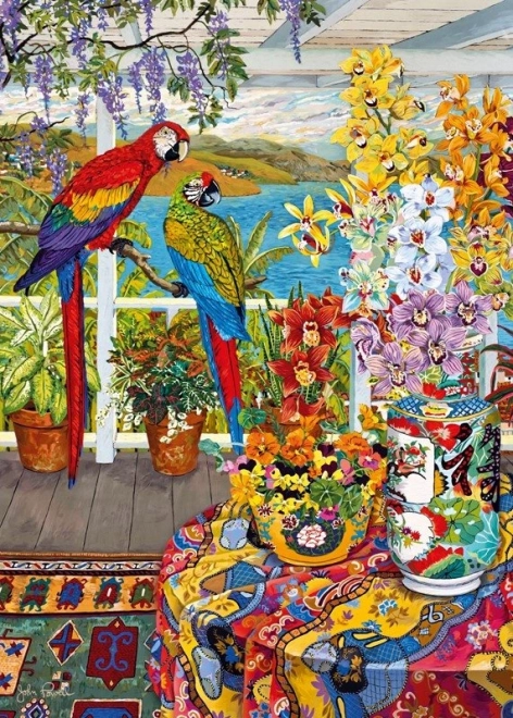 Puzzle papugi na werandzie 1000 elementów