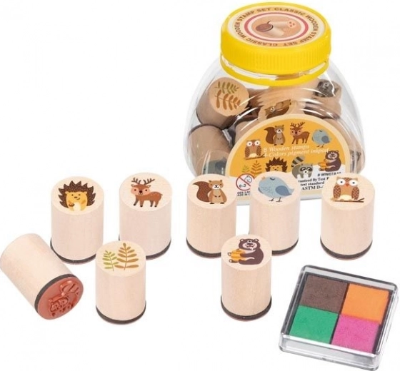 GOKI drewniane pieczątki – leśne zwierzątka