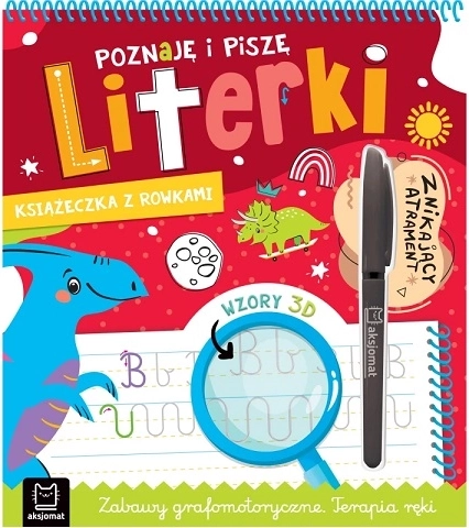 Poznaję i piszę literki – zeszyt ćwiczeń z rowkami