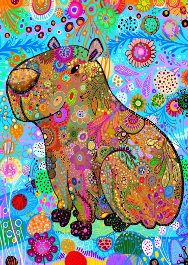 Enjoy puzzle wzorzysta kapibara 1000 elementów