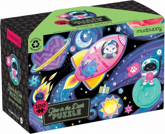 Mudpuppy Puzzle Kosmiczne Sny Świecące w Ciemności 100 Elementów