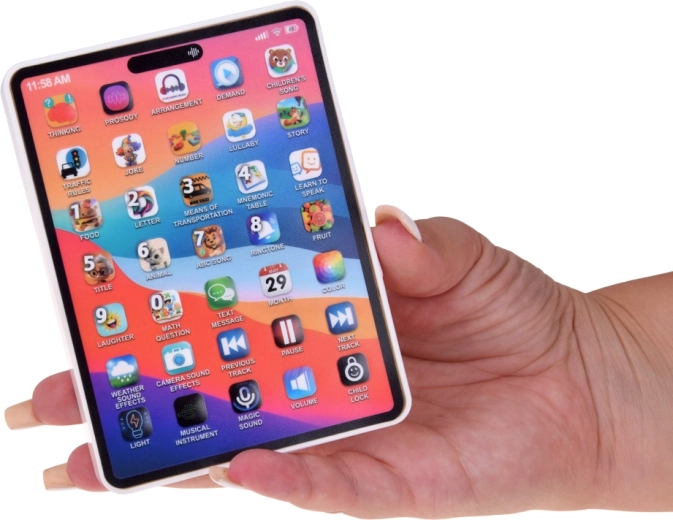Interaktywny tablet ze światłami i dźwiękami (język: angielski)