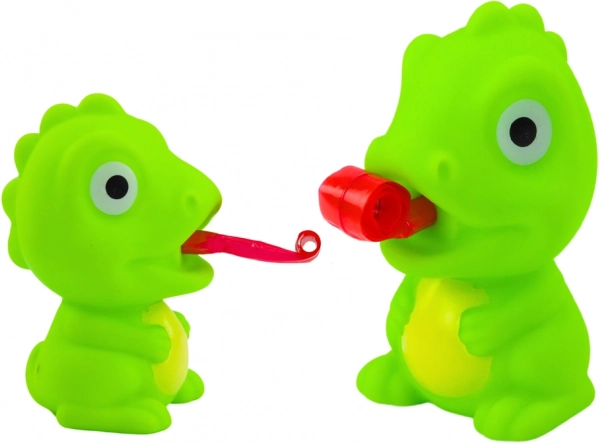 Gumowy dinozaur z wysuwanym językiem, zielony, 8 cm