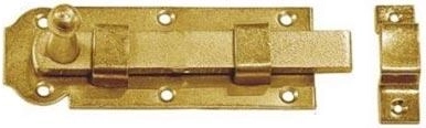 Prosta zasuwka 80 × 30 × 3 mm, żółto cynkowana
