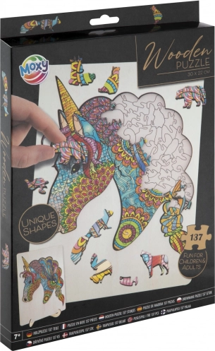 Drewniane Puzzle Jednorożec 137 Części