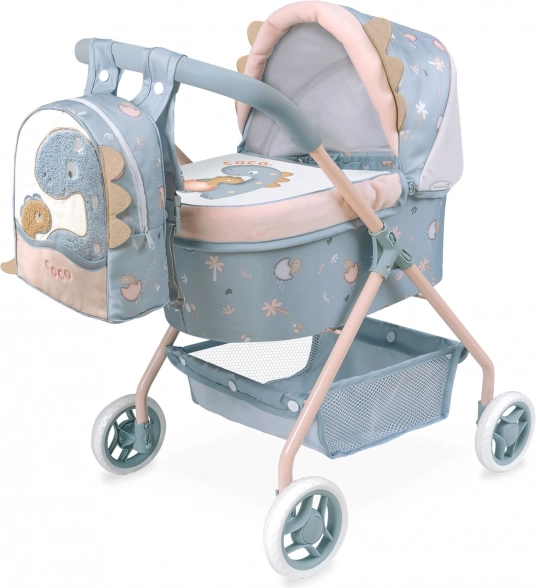 Mój pierwszy wózek dla lalek z plecaczkiem COCO 56 cm