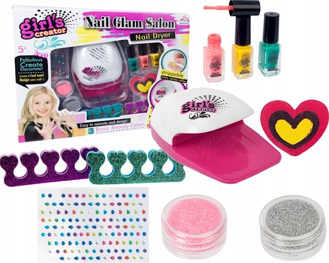 zestaw do stylizacji paznokci z suszarką LED