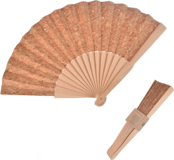 Wachlarz z korka i drewna 23 cm