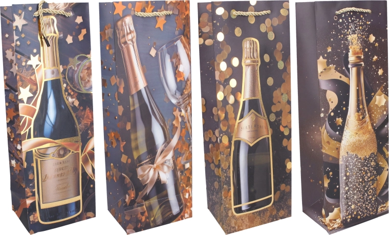 Torba prezentowa na butelkę M 35 × 12 × 9 cm Celorok - 1 sztuka