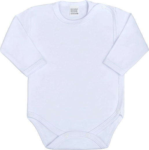 Dziecięce body rozpinane na całej długości z długim rękawem New Baby Classic białe 62