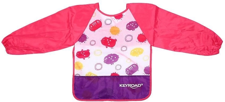 Fartuch plastyczny z rękawami Keyroad, różowy