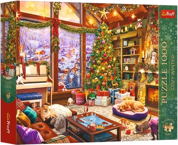 Świąteczne puzzle premium plus „Świąteczny wieczór” 1000 elementów
