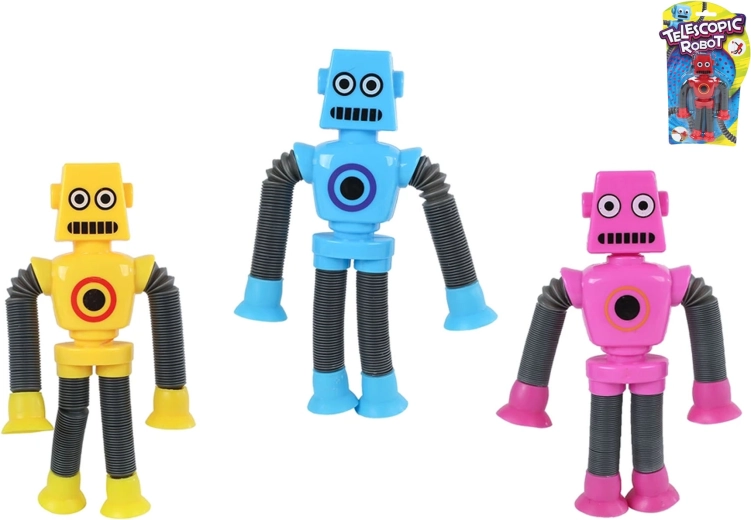 Rozciągany robot z przyssawkami i migającymi diodami LED dla dzieci