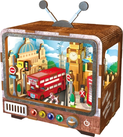 2Kids Toys 3D drewniana układanka retro TV Londyn