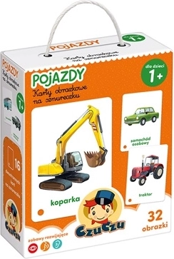 CzuCzu Karty obrazkowe na sznurku Pojazdy