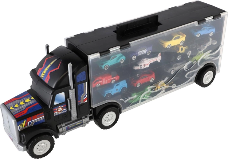 Przezroczysty kufer do przechowywania w formie ciężarówki