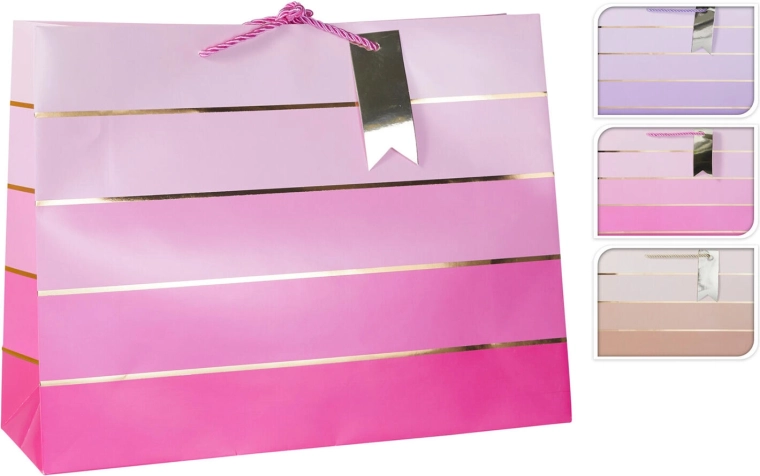 Torba prezentowa papierowa XL 40 × 30 × 10 cm, mix 3 kolorów