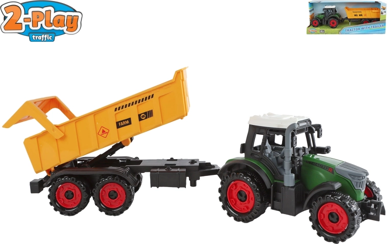Traktor z przyczepą na napęd bezwładnościowy 2-Play Traffic - 1 szt.