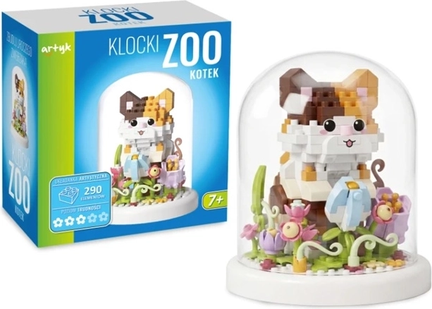 Klocki konstrukcyjne Klocki ZOO kot pod kopułą
