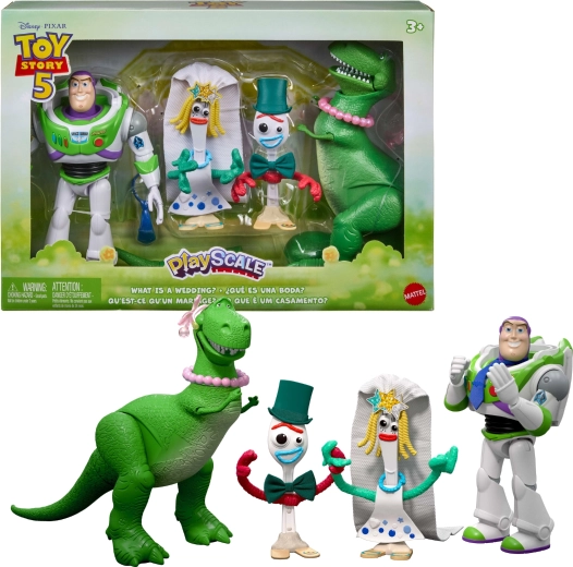 Mattel Disney Toy Story 5 PlayScale zestaw figurek – ślub Forky’ego i Karen Beverly