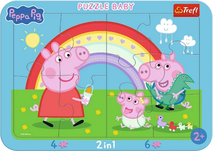 Puzzle ramkowe dla maluchów Mała Peppa