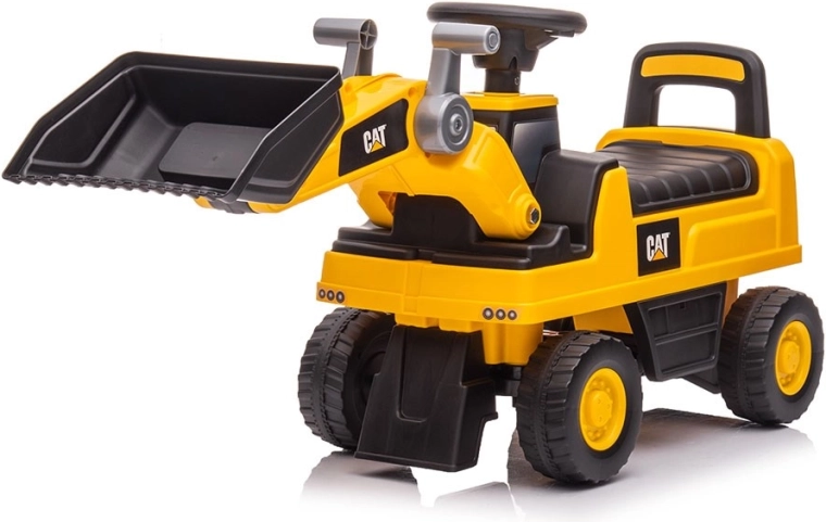 Dziecięcy jeździk ładowarka CAT Baby Mix, żółty